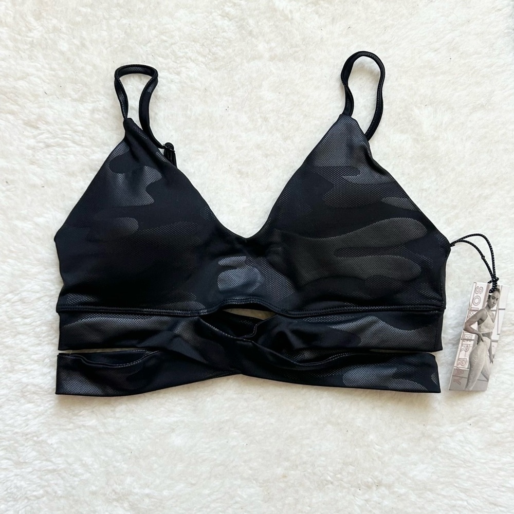 Sommer Ray Black Camouflage Women's Sports Bra NWT